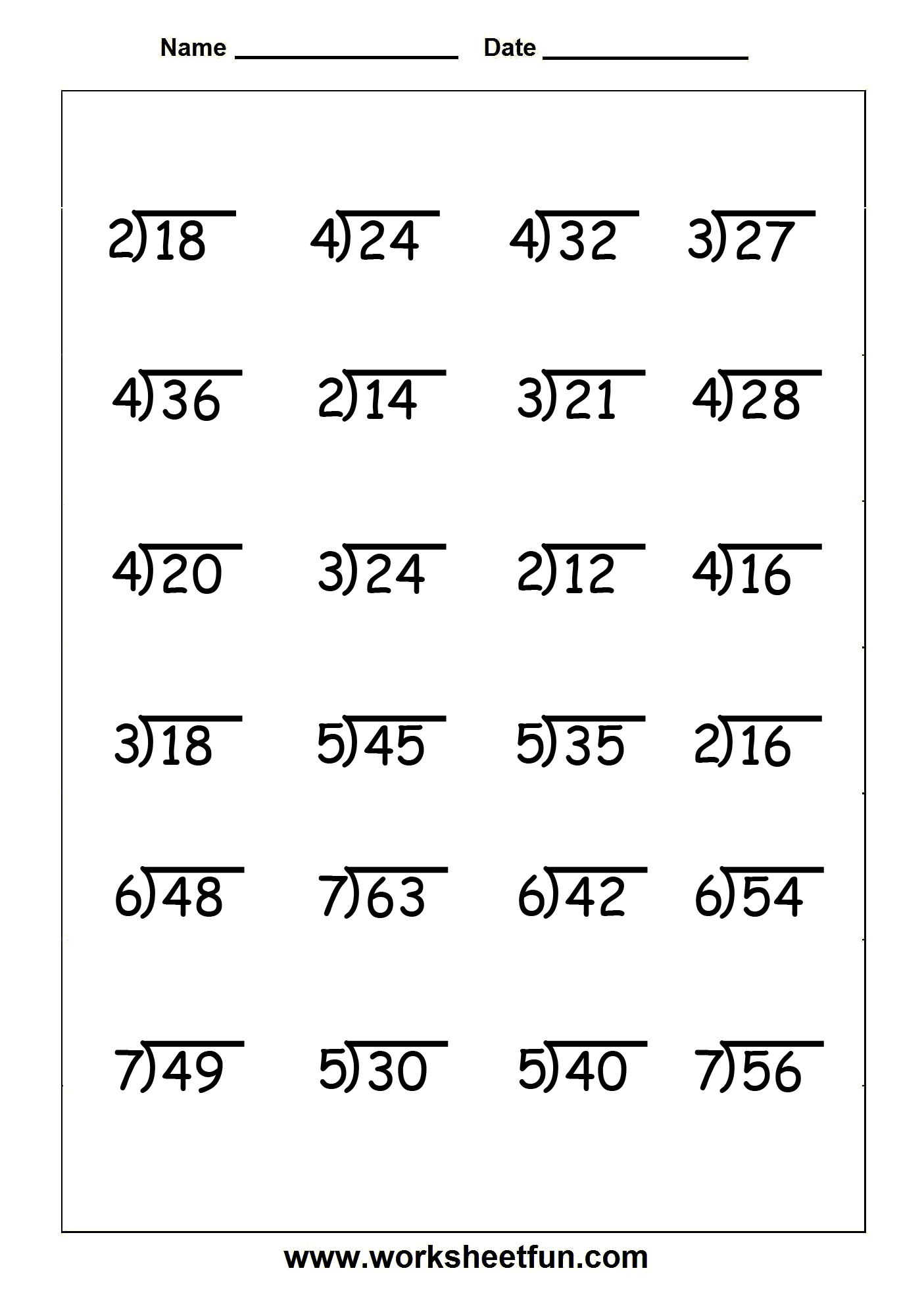 Division - 4 Worksheets | Printable Worksheets - Free Printable Division Worksheets Grade 3