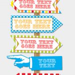 Diy Carnival Directional Sign | Carnival Party | Circus Party   Free Printable Carnival Decorations