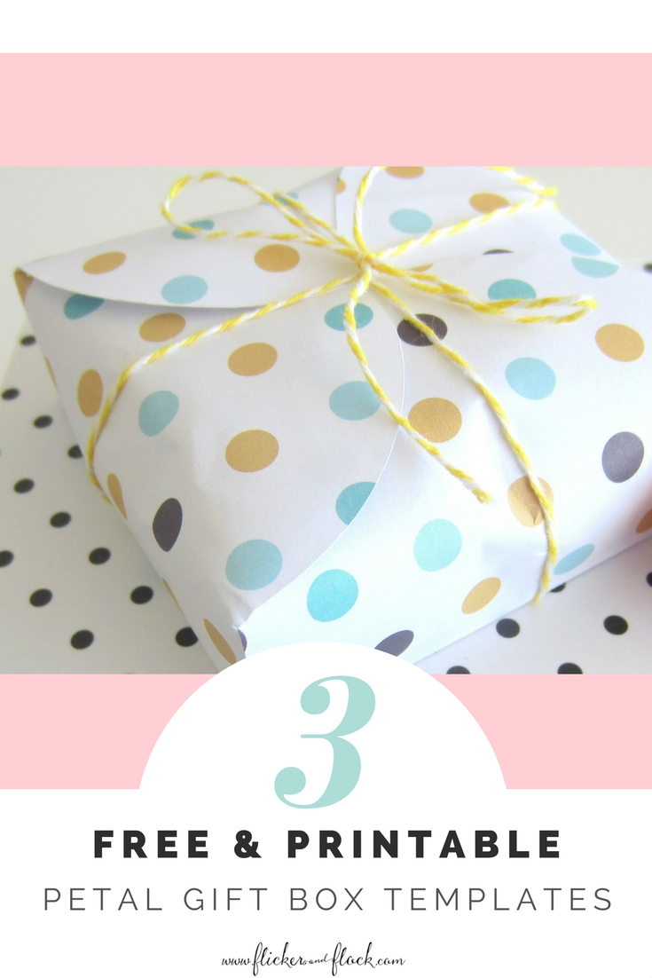 Diy Petal Gift Box + Freebies - Flicker + Flock - Gift Box Templates Free Printable