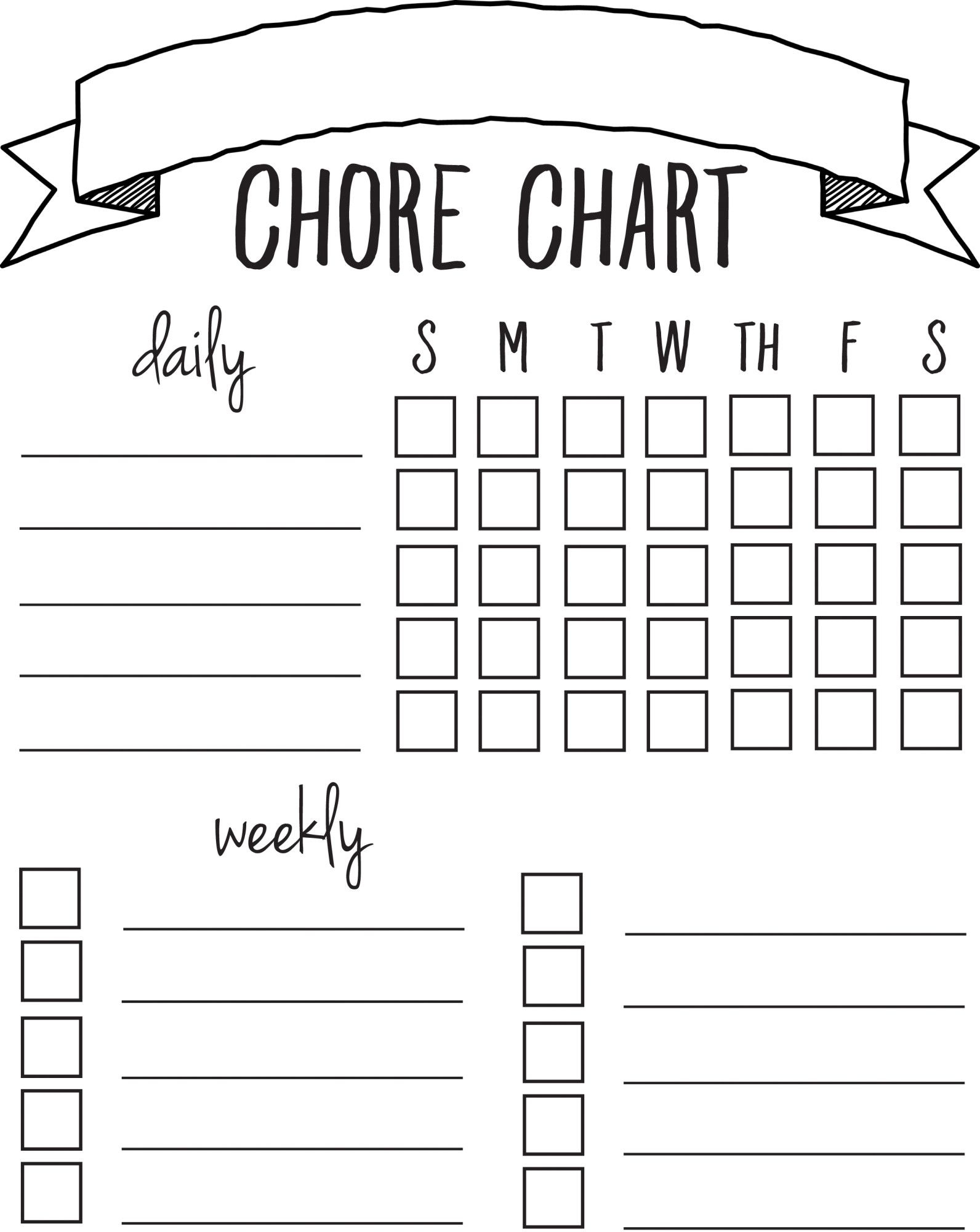 Diy Printable Chore Chart | Free Printables Nov/feb | Pinterest - Free Printable Chore List