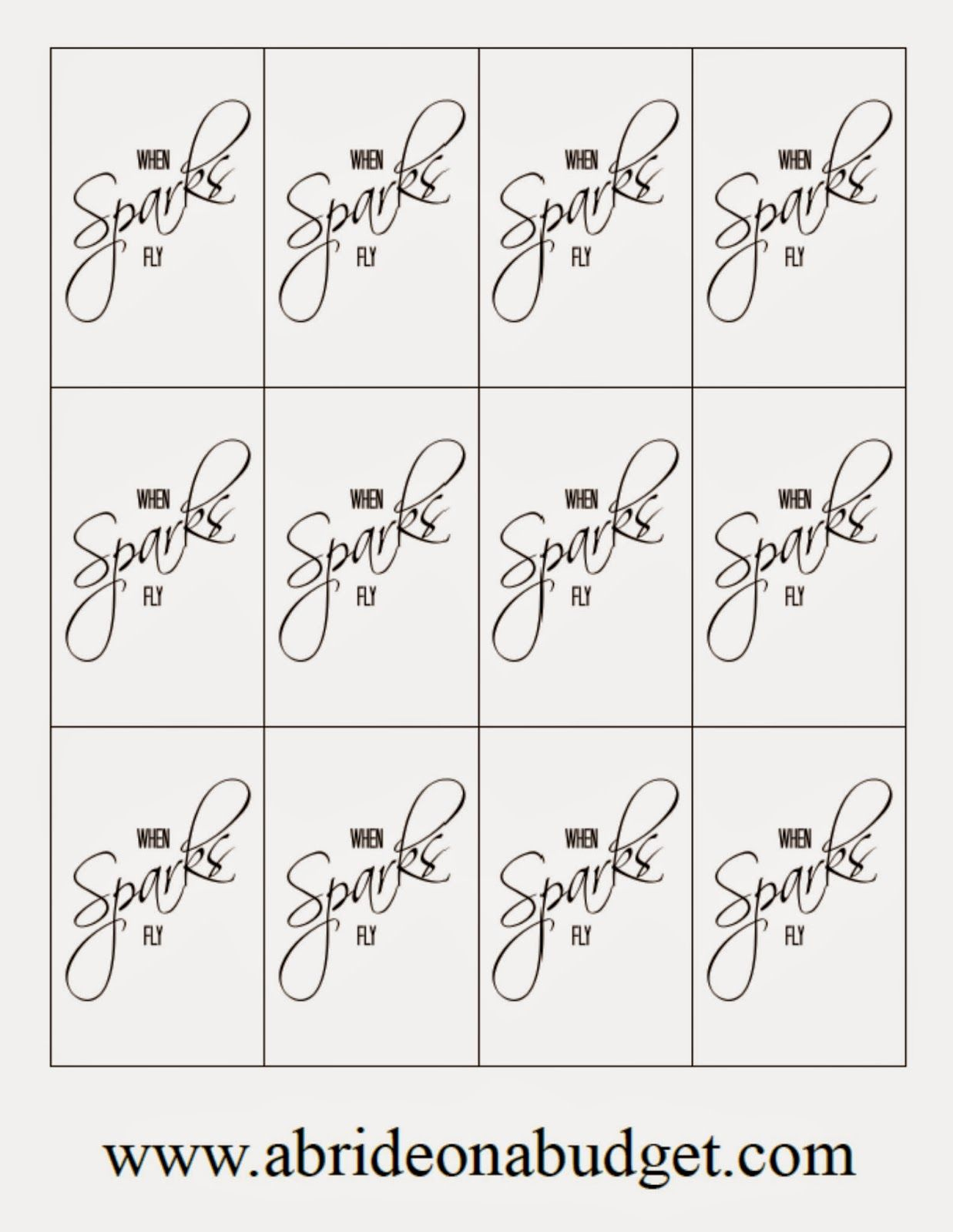 Diy Wedding Sparklers &amp;amp; Free Printable Tags | Printable For Party - Free Printable Wedding Sparkler Sign