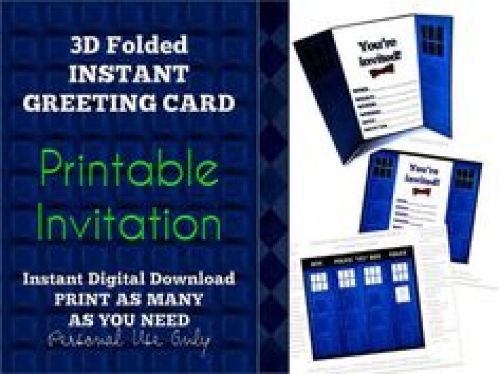 Doctor Who Party Invitations Printable Free | Free Printable - Doctor Who Party Invitations Printable Free