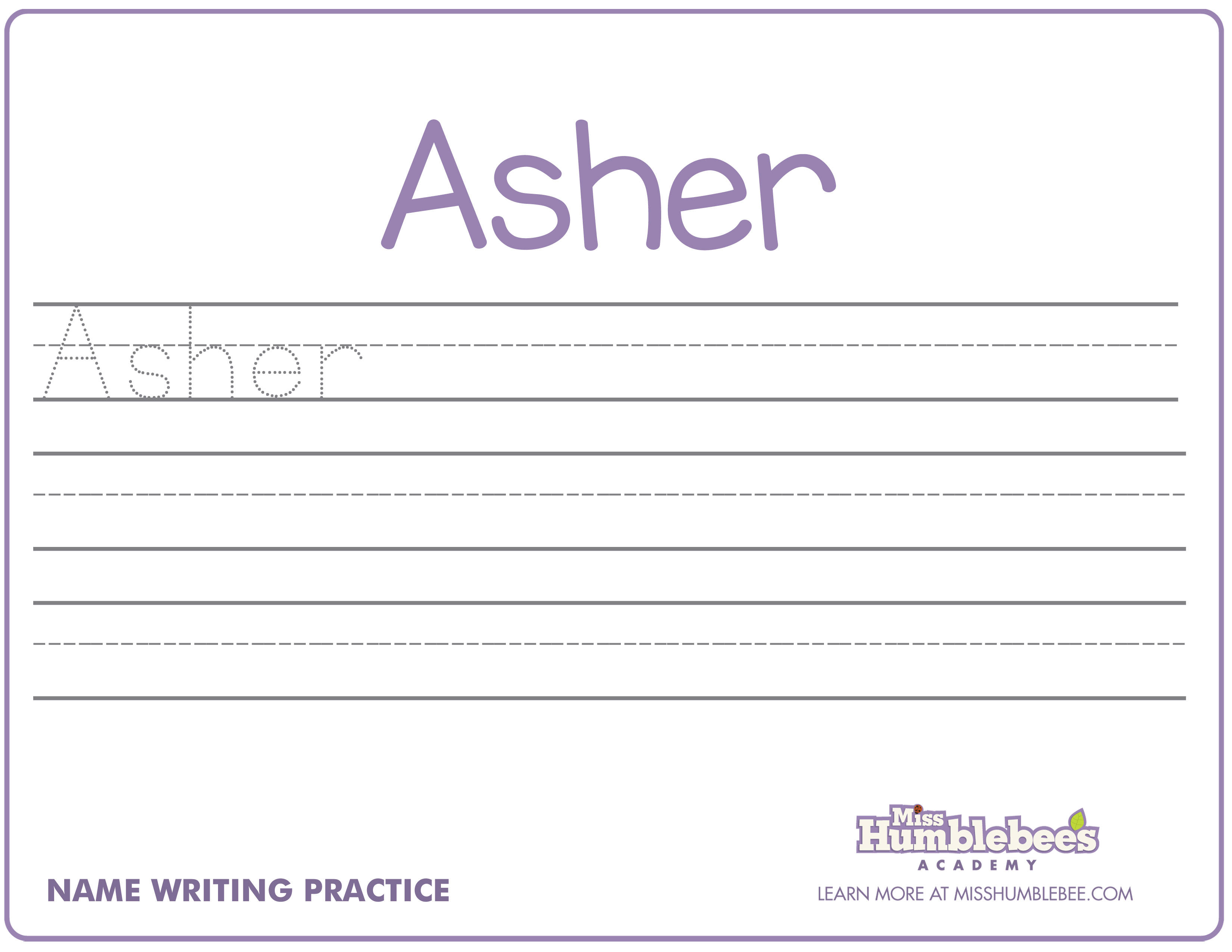 Does It Matter If A Child Is Left- Or Right-Handed? - Free Printable Practice Name Writing Sheets