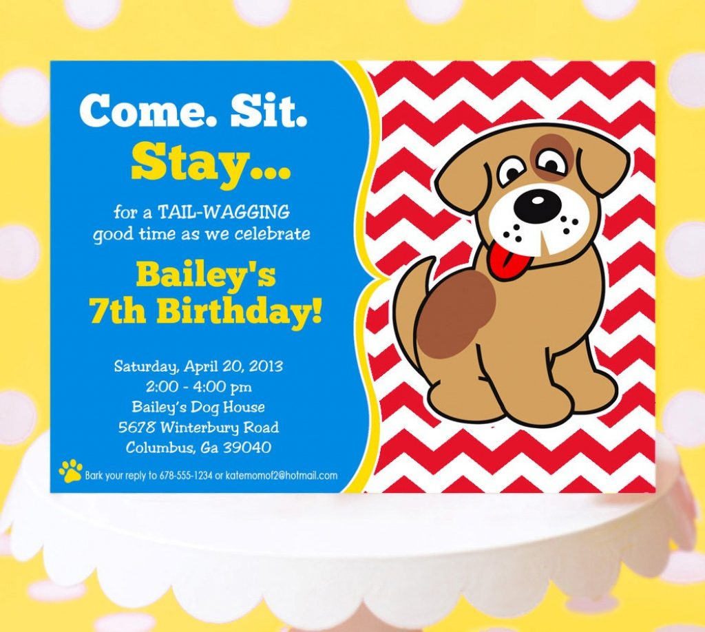 Dog Birthday Invitations Free Printable – Birthday Invitation - Dog Birthday Invitations Free Printable