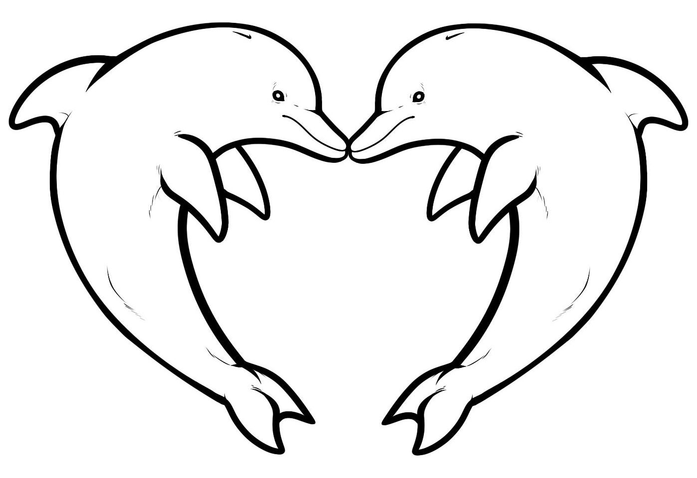 Dolphins To Download - Dolphins Kids Coloring Pages - Dolphin Coloring Sheets Free Printable