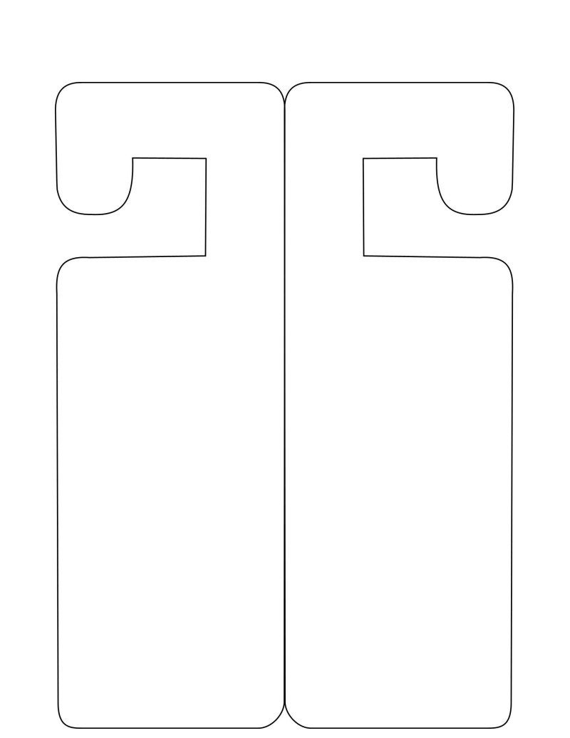 Doorhanger Template - Free To Use | Papercraft Templates | Pinterest - Free Printable Door Hanger Template