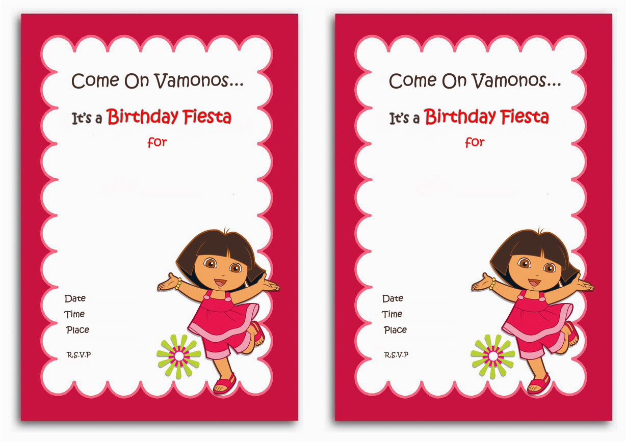Dora Birthday Cards Free Printable | Birthdaybuzz - Dora Birthday Cards Free Printable