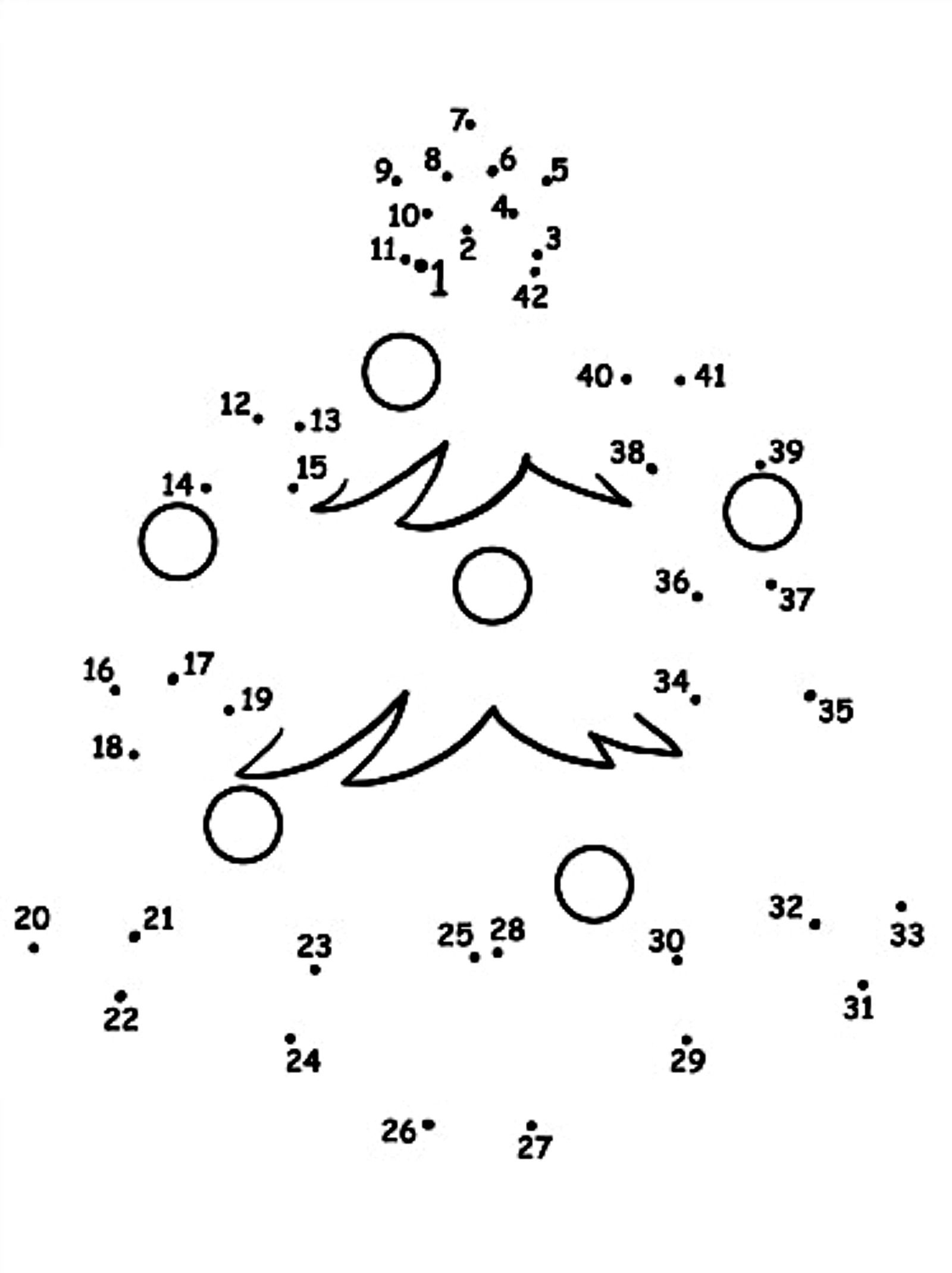 Dot To Dots Worksheets For Kindergarten - Free Christmas Connect The Dots Worksheets Printable