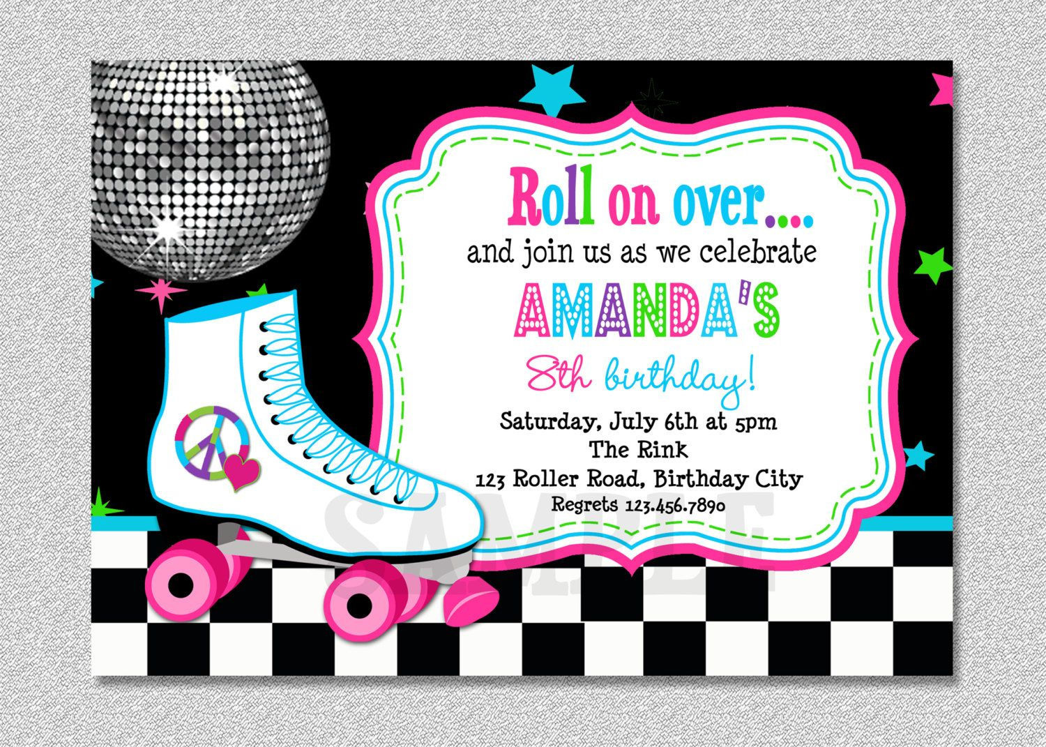 Download Free Template Free Printable Roller Skating Birthday Party - Free Printable Skating Invitations