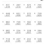 Download Our Free Printable 3 Digit Subtraction Worksheet With No   Free Printable 5 W&#039;s Worksheets