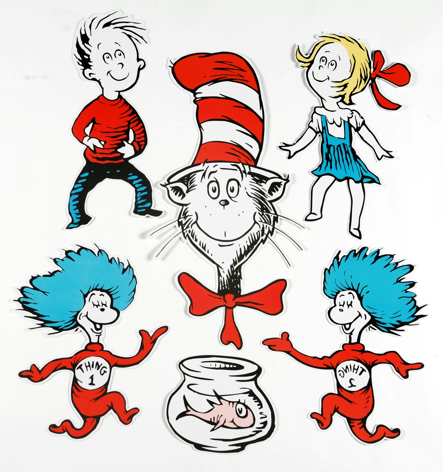 Dr. Seuss Characters | Large Dr. Seuss Characters 2-Sided Classroom - Free Printable Dr Seuss Characters