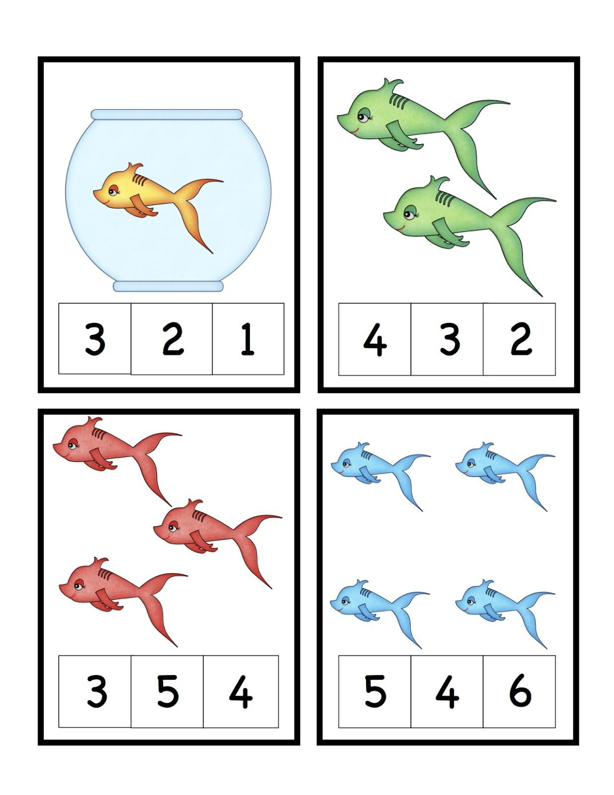 Dr Seuss Theme Free Preschool Printables Cute Fish Number Math - Free Printable Dr Seuss Math Worksheets