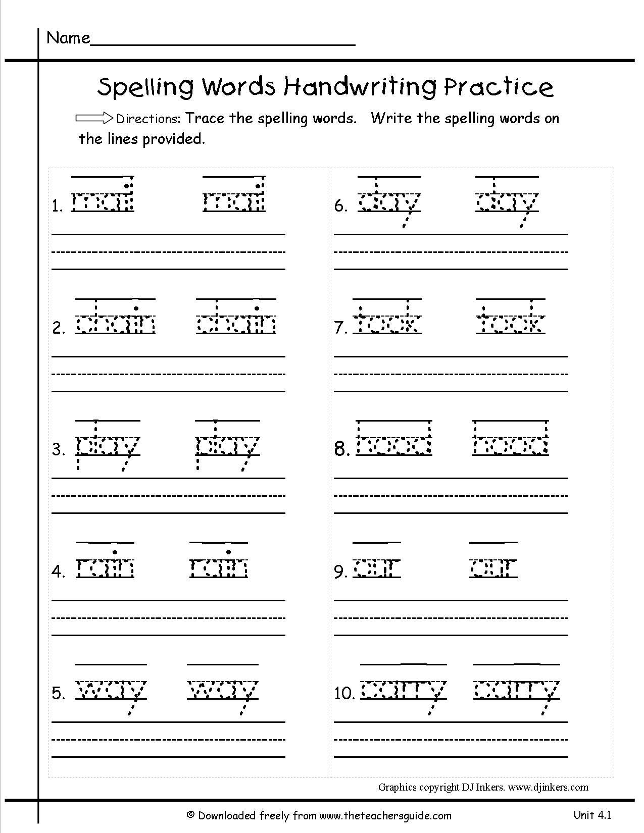√ Printable Writing Worksheets For First Grade - Free Printable Writing Worksheets