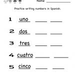 √ Spanish Worksheet   Free Printable Spanish Worksheets