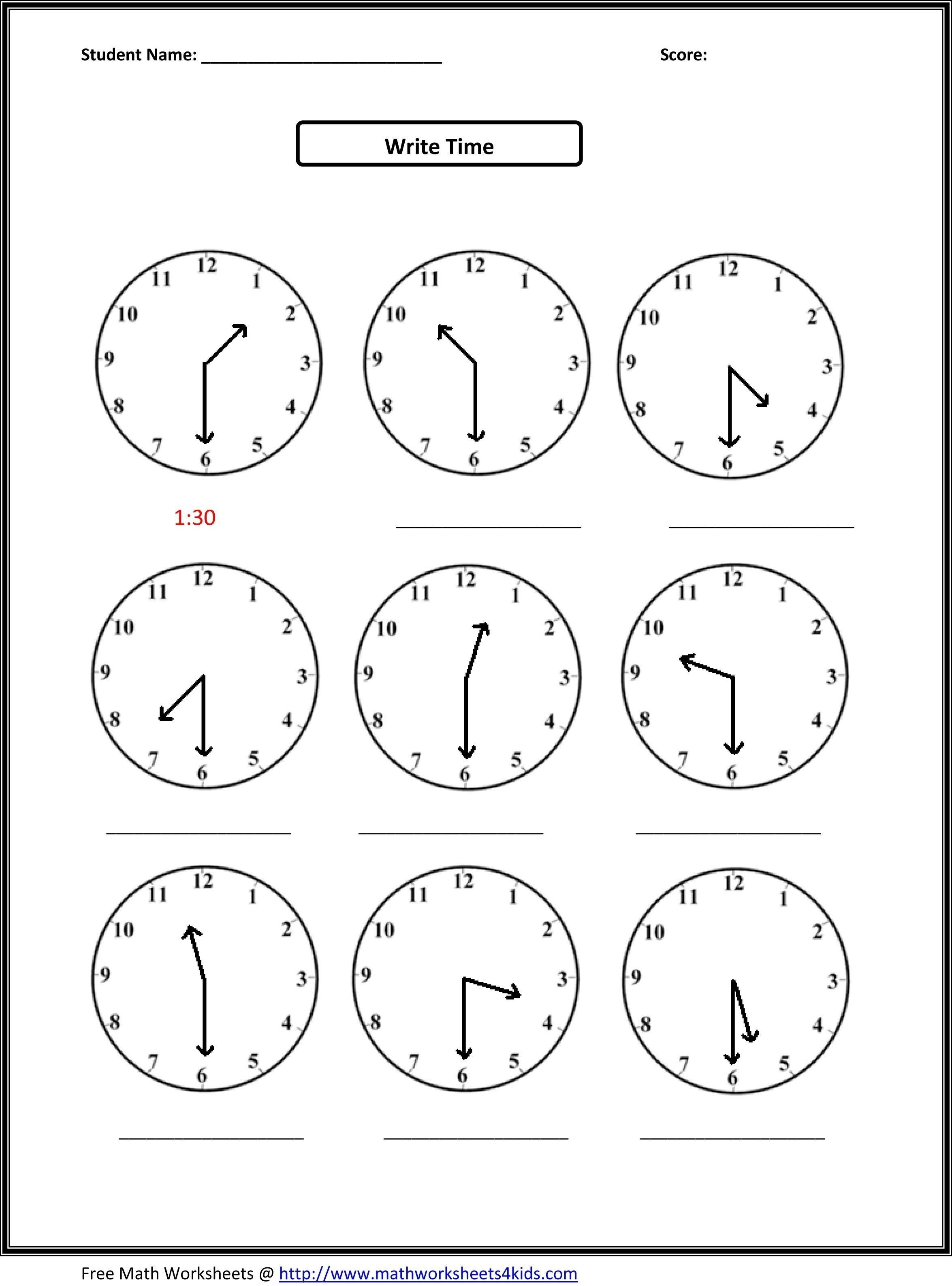 √ Telling Time Printable Worksheets First Grade Inspirationa - Free Printable Telling Time Worksheets