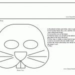 Easter Bunny Face Coloring Pages   Coloring Home   Free Printable Easter Masks