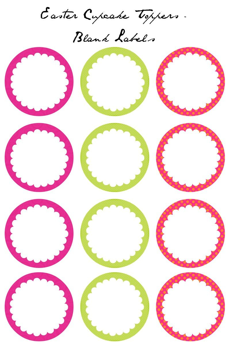 Easter Cupcake Toppers - Free Printables | Easter | Cupcake Toppers - Cupcake Topper Templates Free Printable