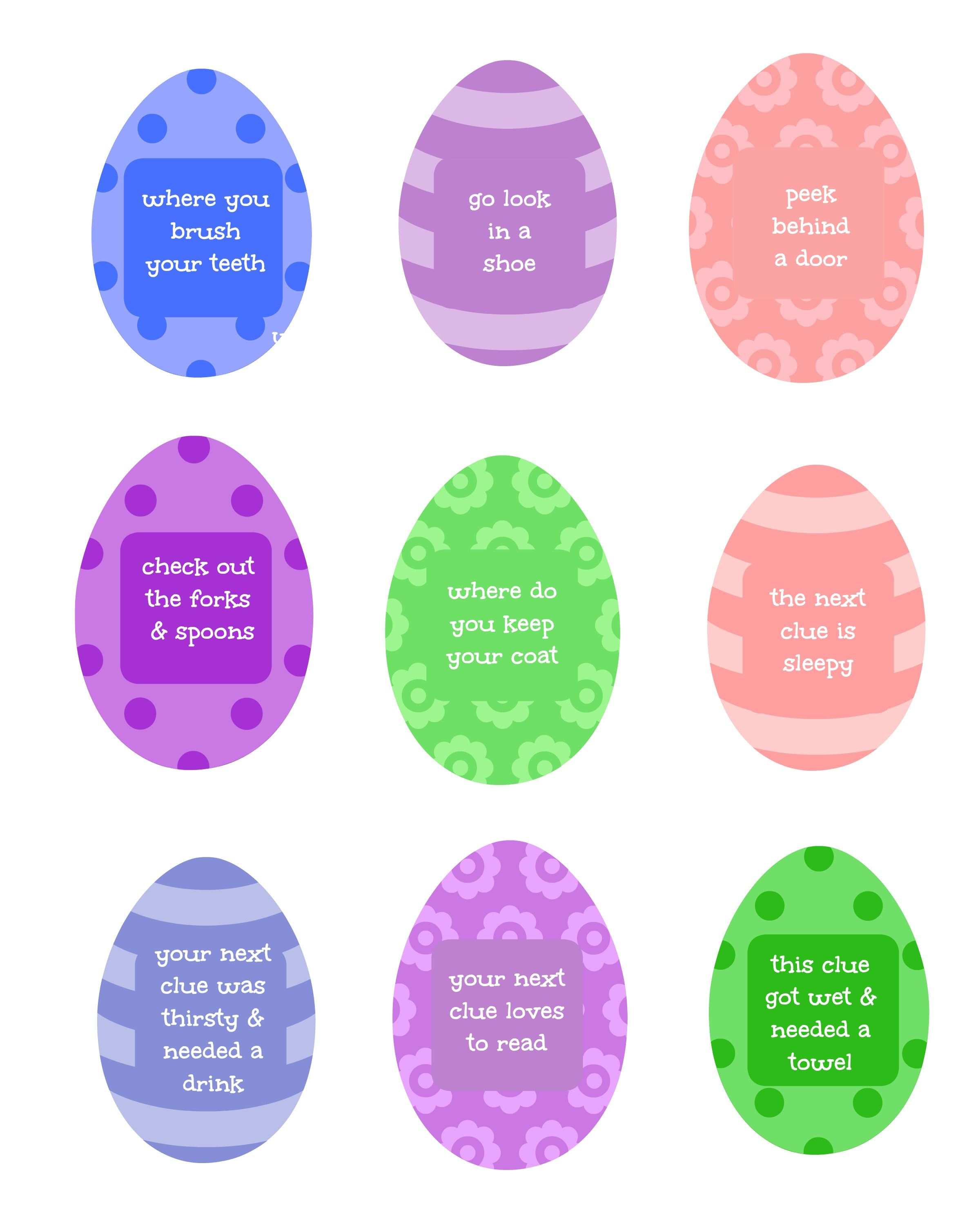 Easter Egg Hunt Clues {With Free Printable!} | Easter | Egg Hunt - Easter Scavenger Hunt Riddles Free Printable