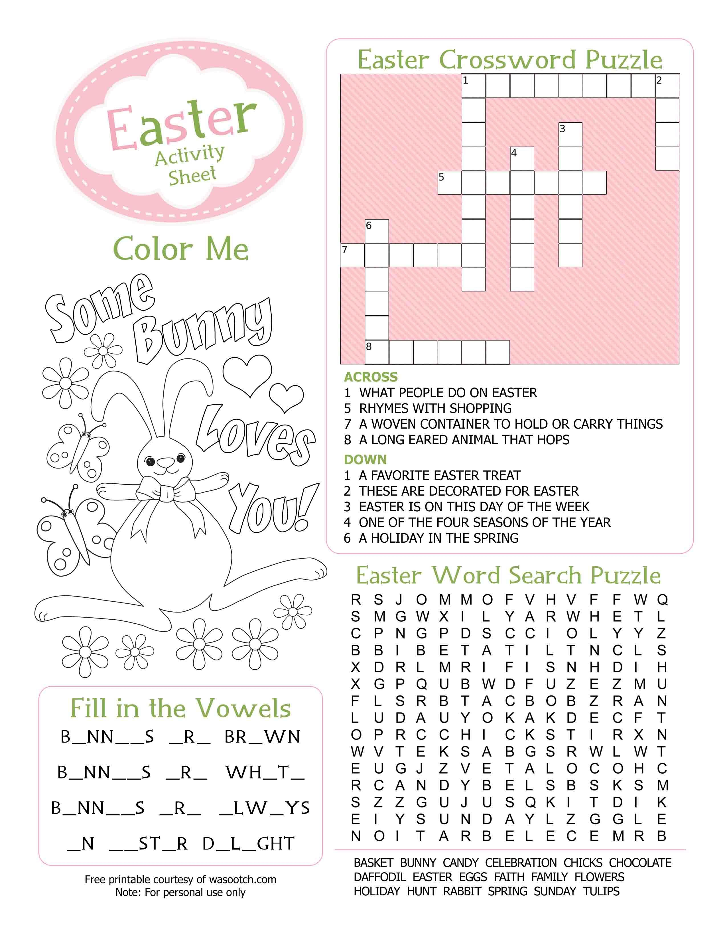 Easter Kid&amp;#039;s Activity Sheet Free Printables Available @party - Easter Games For Adults Printable Free