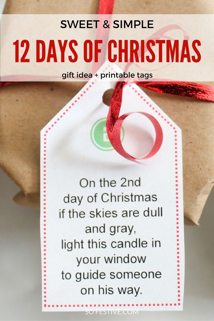 Easy 12 Days Of Christmas Idea + Printables | ☼ Family Ideas Galore - Free Printable 12 Days Of Christmas Gift Tags