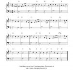 Easy Free Christmas Sheet Music For Piano, The First Noel   Free Printable Christmas Music Sheets Piano