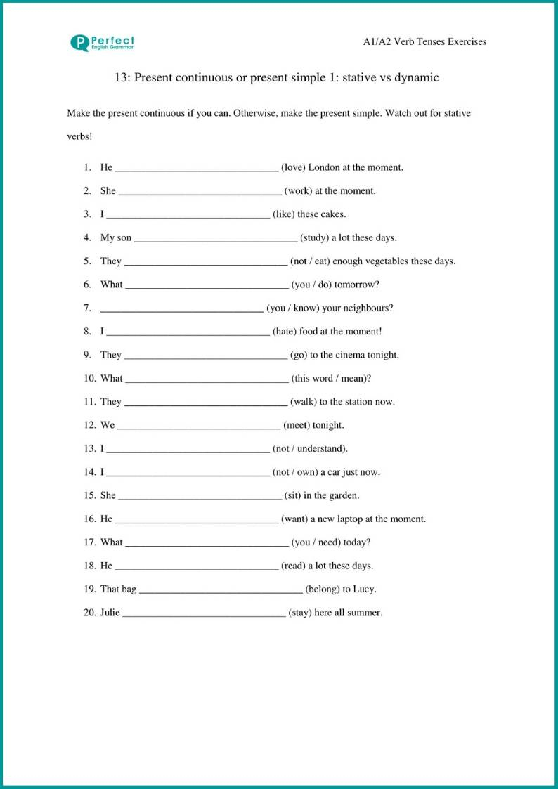 Easy Grammar Worksheets Pdf For High School With Answers Esl Basic - Free Printable Esl Worksheets For High School