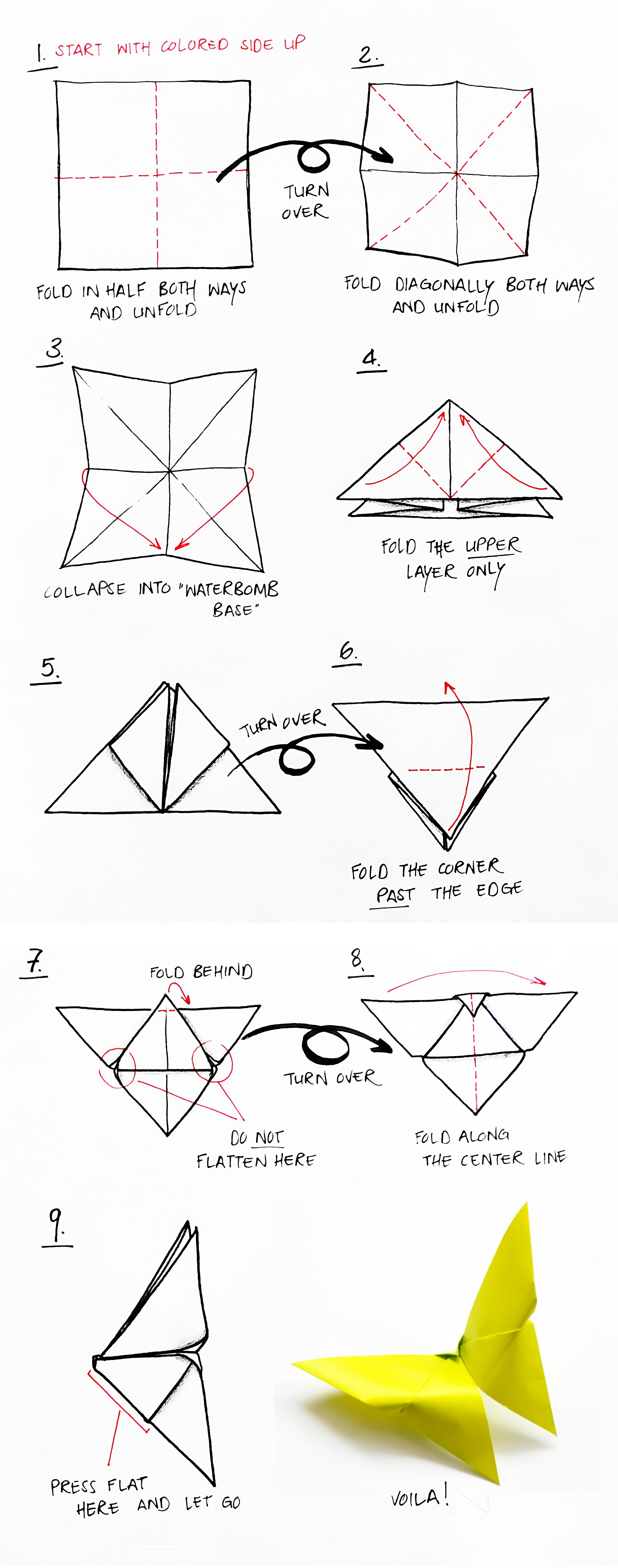 Easy Origami Diagram - Designmethodsandprocesses.co.uk • - Free Easy Origami Instructions Printable