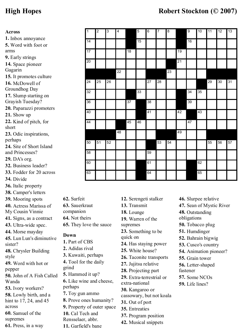 Free Printable General Knowledge Crossword Puzzles Free Printable