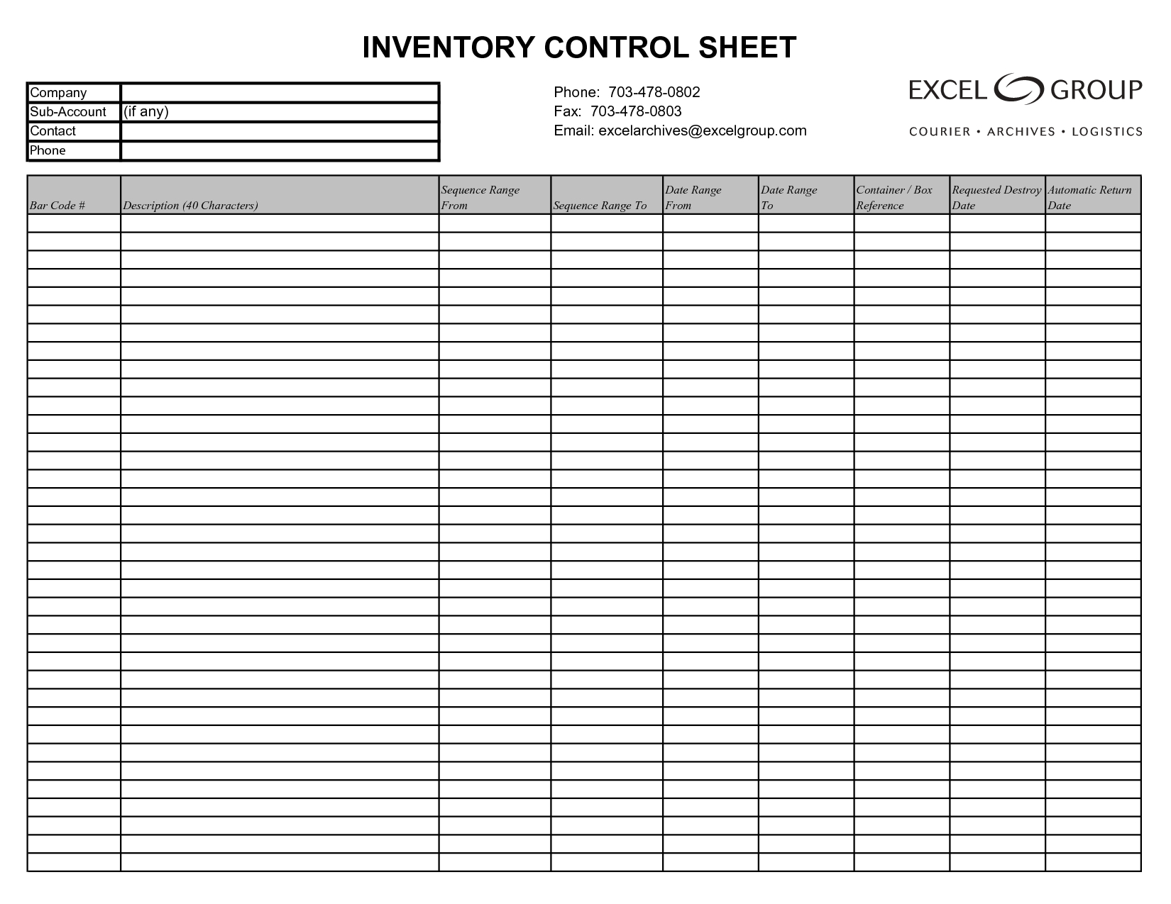 Easy To Use Inventory Tracking Templates For Your Business : Violeet - Free Printable Inventory Sheets Business