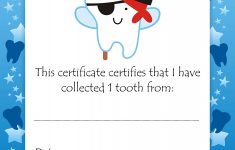 Free Printable First Lost Tooth Certificate