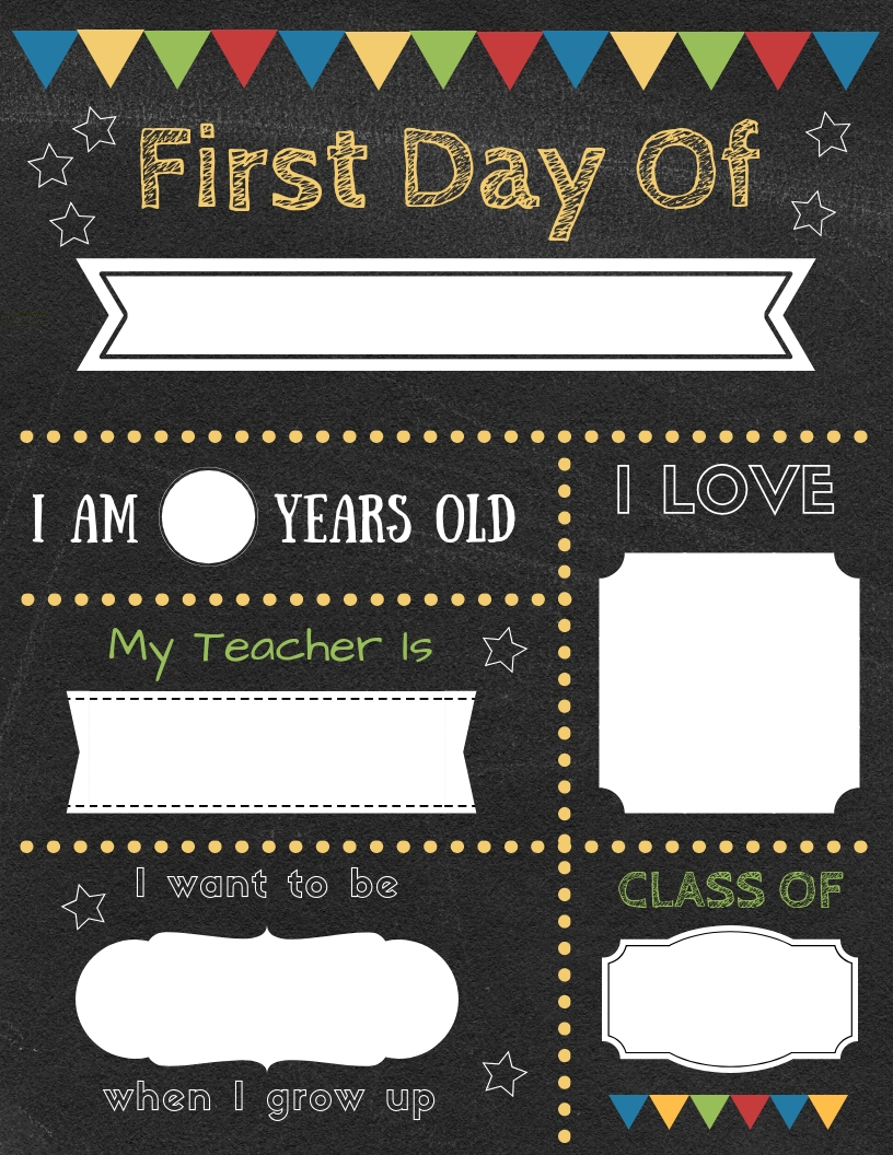 Editable First Day Of School Signs To Edit And Download For Free! - First Day Of School Printable Free