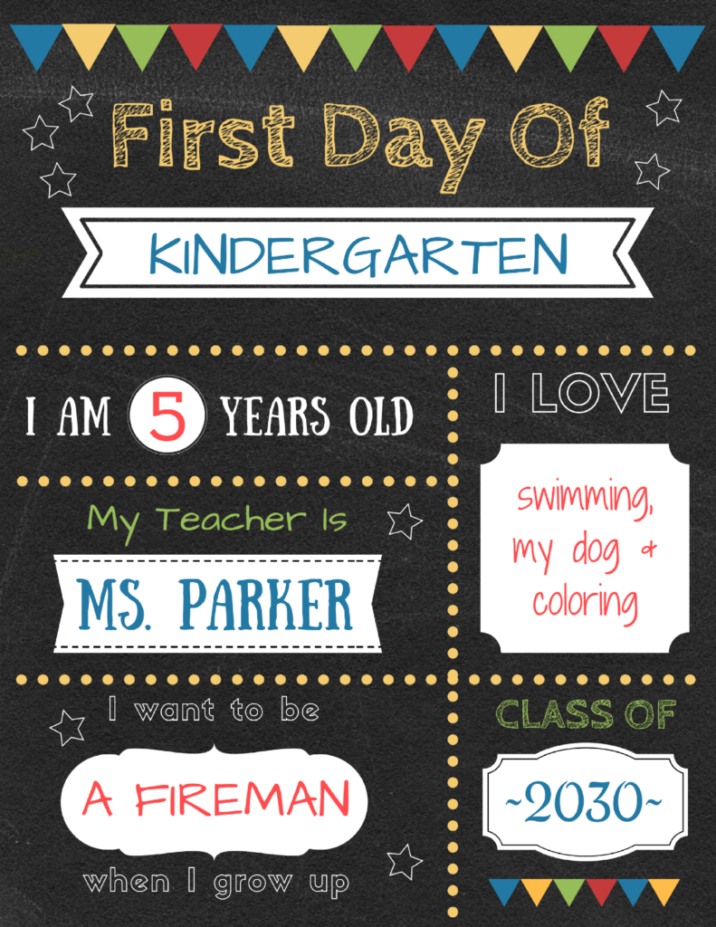 Editable First Day Of School Signs To Edit And Download For Free - Free Printable First Day Of School Chalkboard Signs