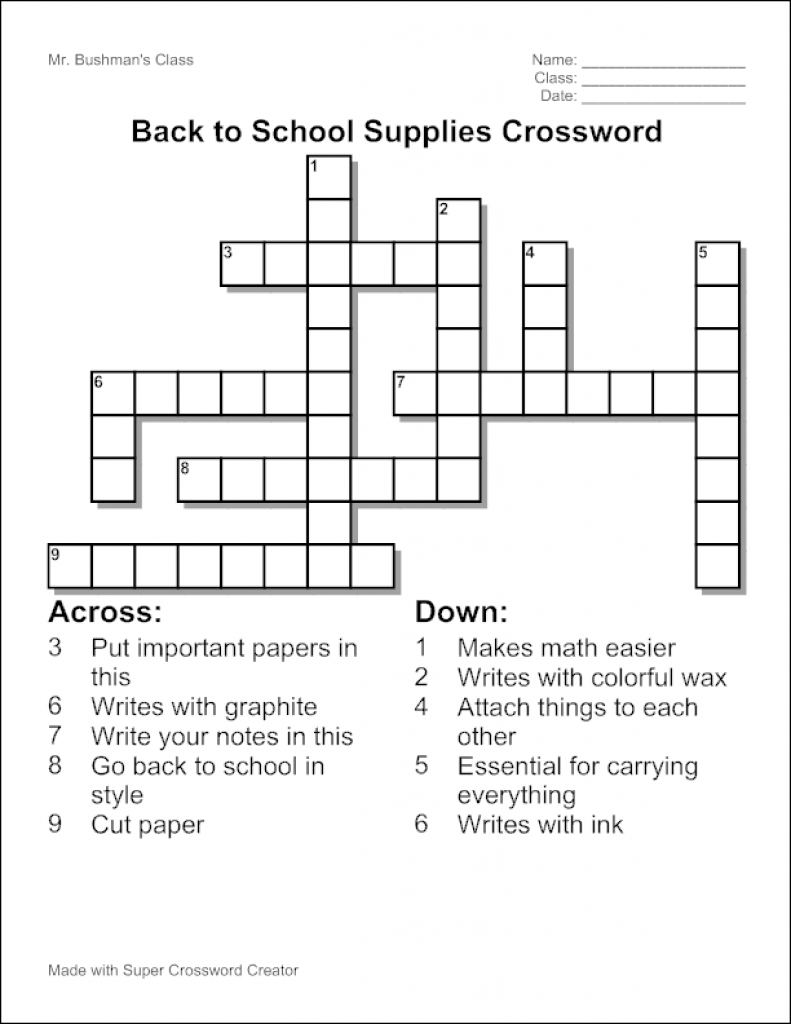 online make your own crosswords