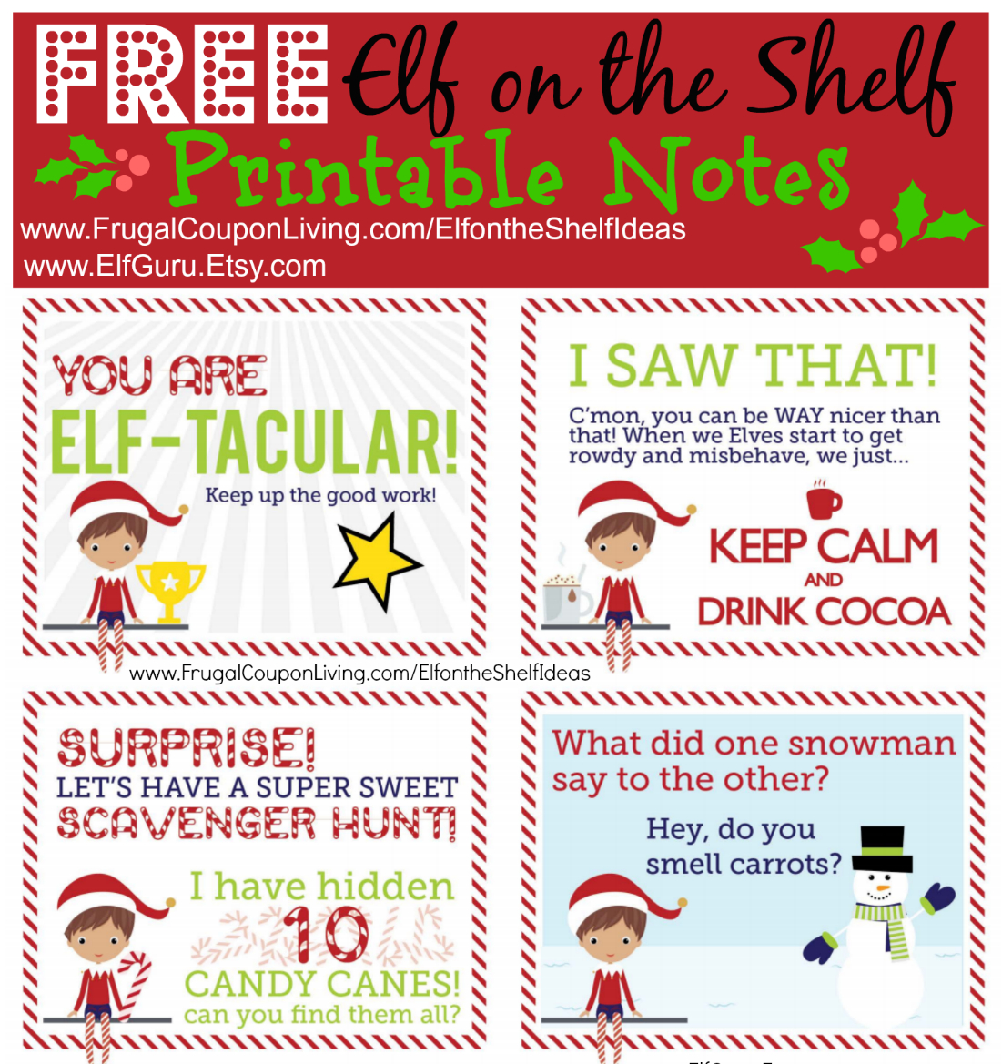 Elf On The Shelf Ideas | Free Elf Scavenger Hunt Note - Free Printable Elf On The Shelf Story