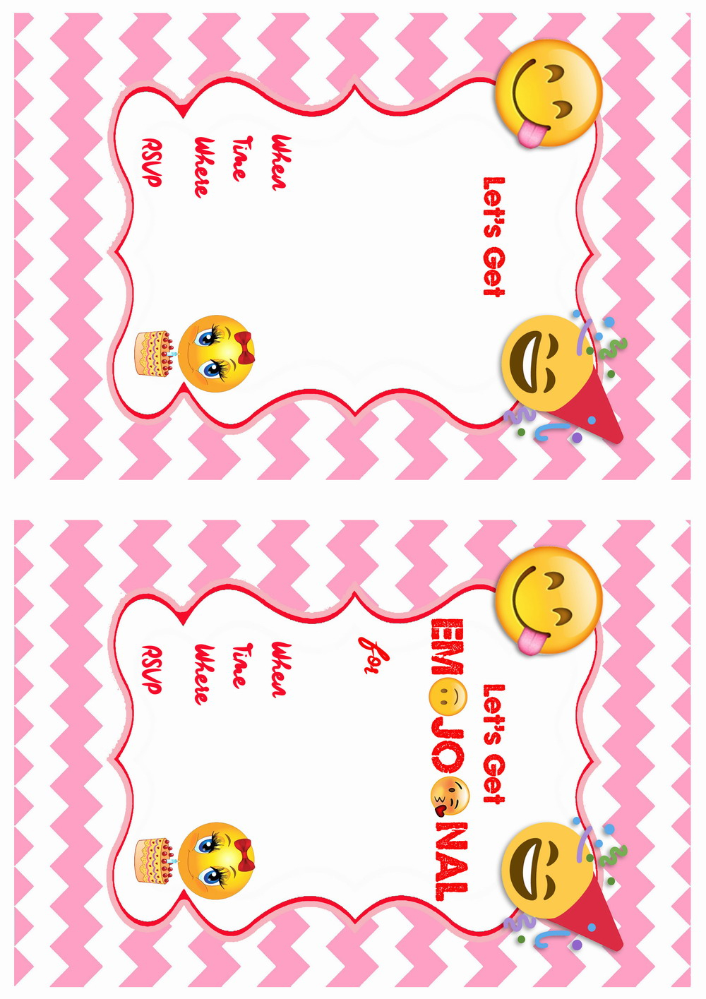 Emoji Birthday Invitations | Birthday Printable - Emoji Invitations Printable Free