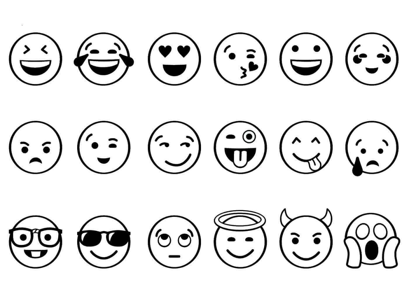 Emoji Coloring Pages Free Printable | Sped | Pinterest | Emoji - Free Printable Emoji Faces