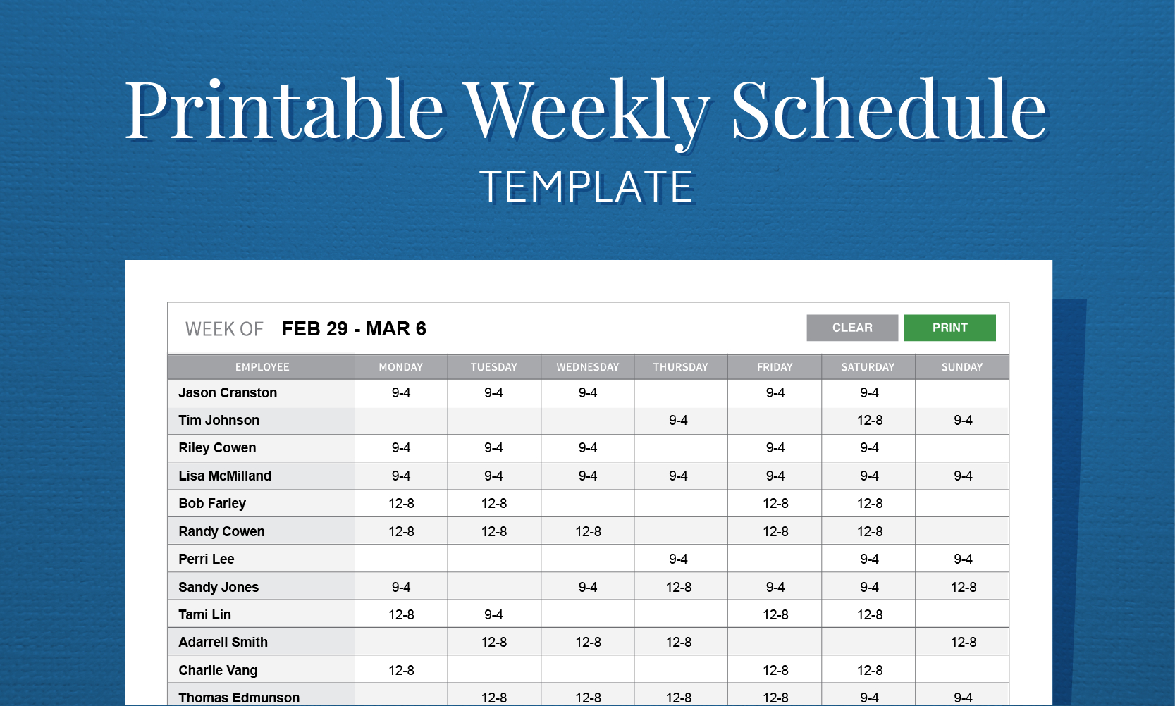 Employee Schedule Calendar Template Monthly Excel Download Xls Free - Free Printable Monthly Work Schedule Template