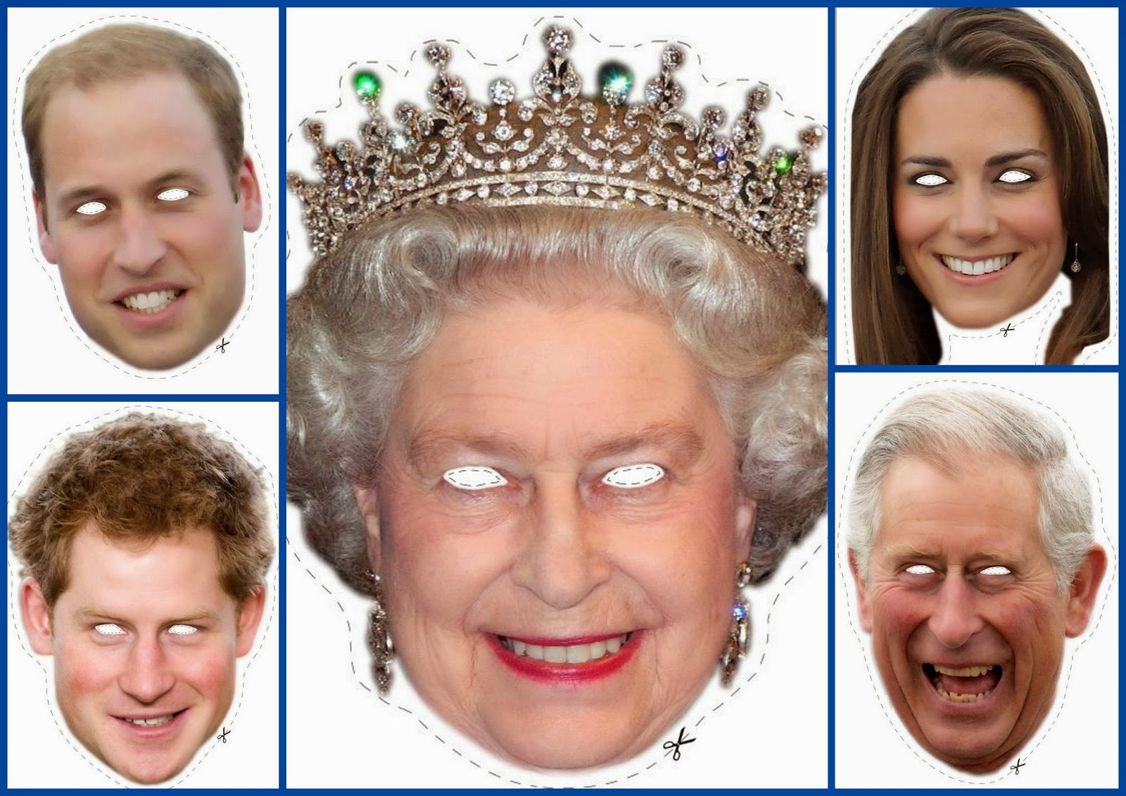 English Royal Family Free Printable Masks. | Oh My Fiesta! In English - Free Printable Face Masks