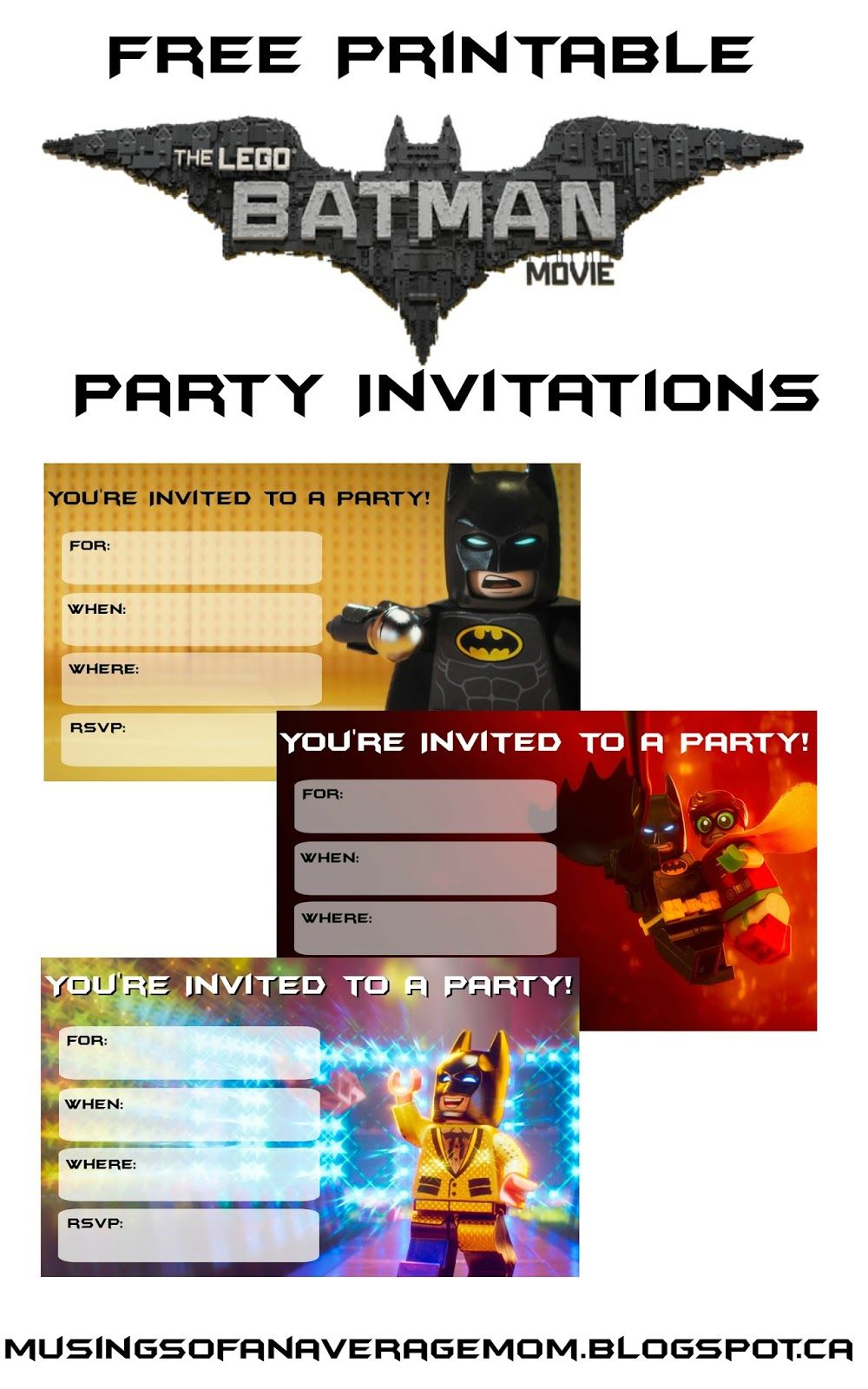 Everything You Need For A Lego Batman Party | Party Ideas | Lego - Lego Batman Party Invitations Free Printable