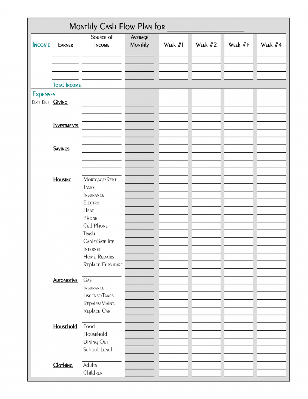 Example Of Free Family Budget Spreadsheet Download Worksheetplate - Free Budget Printable Template