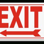 Exit (Left Arrow) 2 Way Sign A5102  Safetysign For Free Printable   Free Printable Exit Signs With Arrow