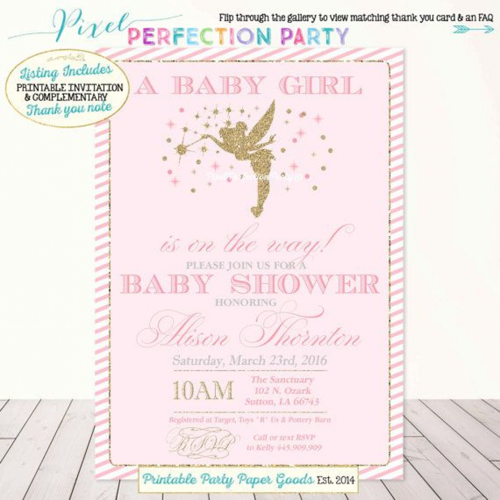 Fairy Baby Shower Invitations Fairy Ba Shower Ba Showers Ideas With - Free Printable Tinkerbell Baby Shower Invitations