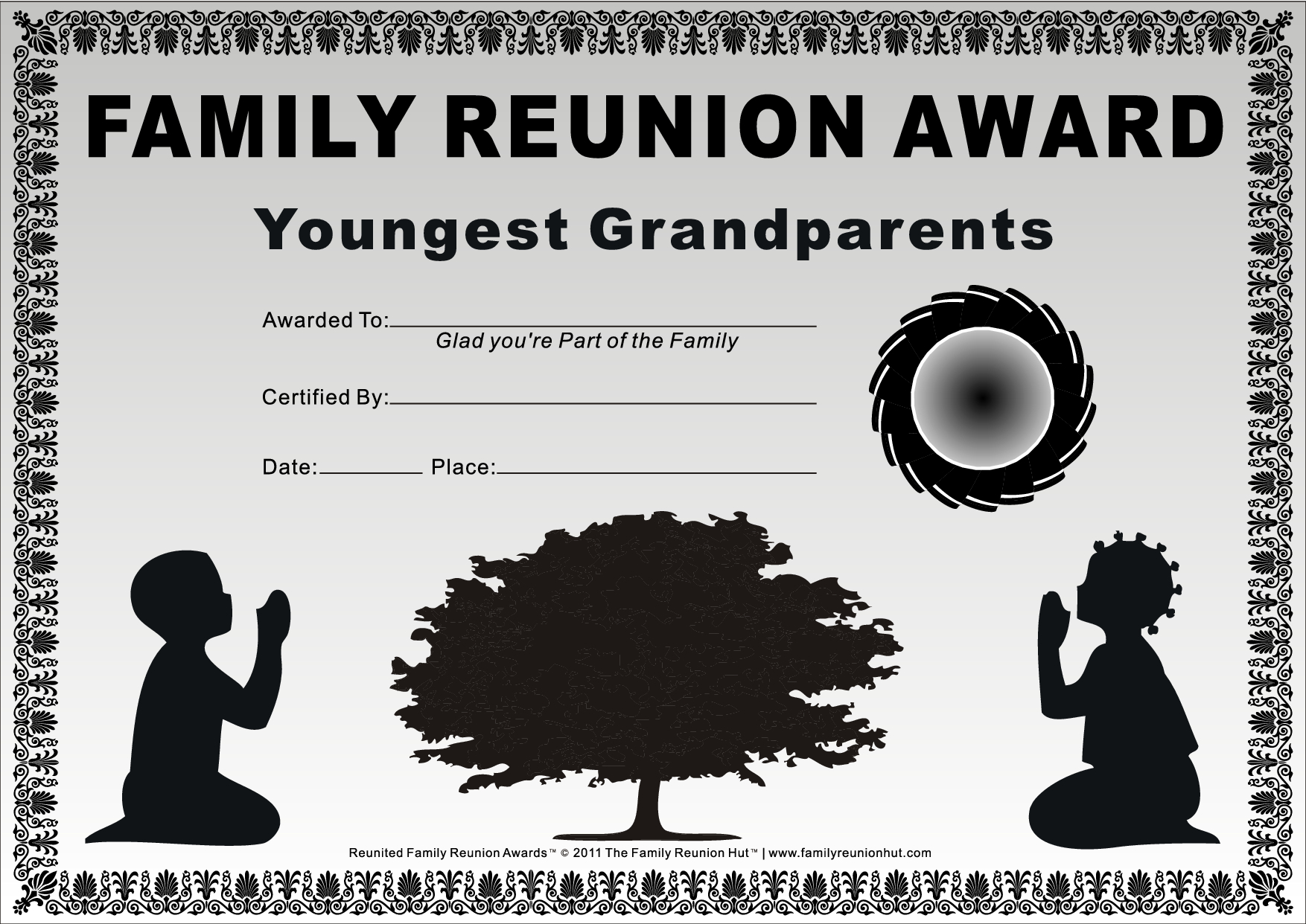 Family Reunion Activities |  Prayer 1 Is A Free Family Reunion - Free Printable Family Reunion Awards