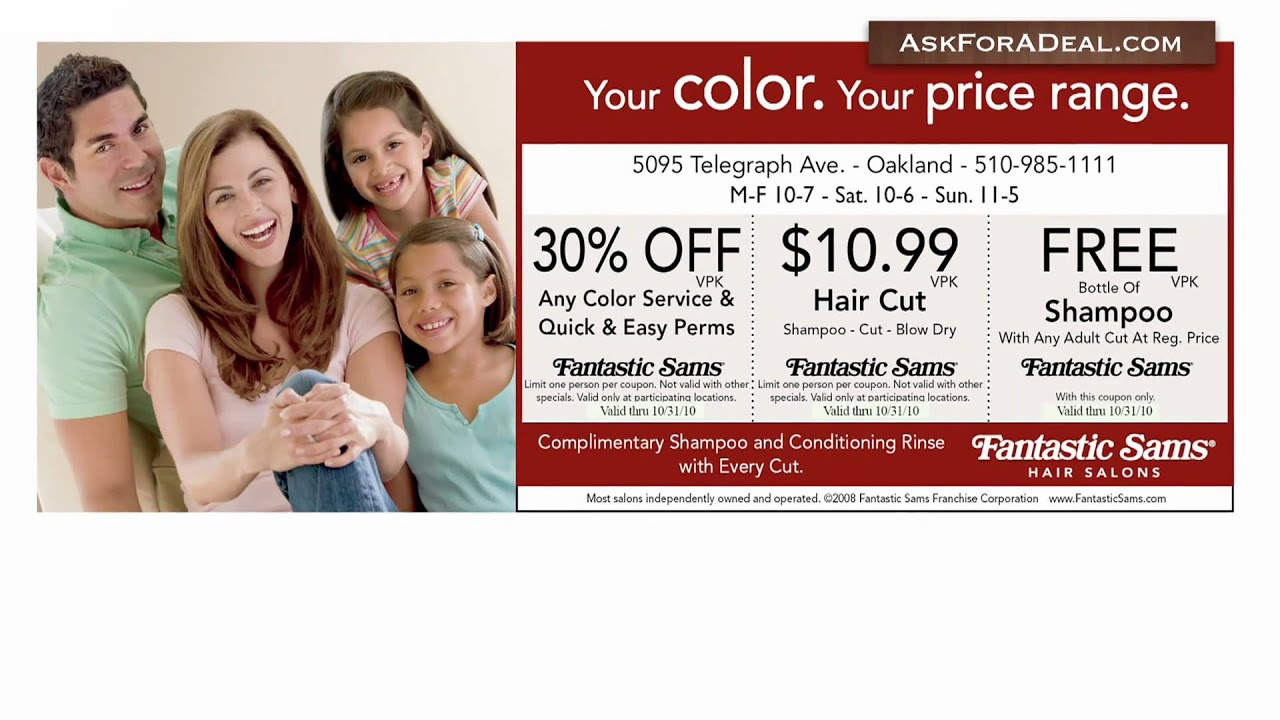 Fantastic Sams Coupons - Youtube - Free Printable Coupons For Fantastic Sams