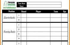 Fantasy Football Draft Sheets Printable Free