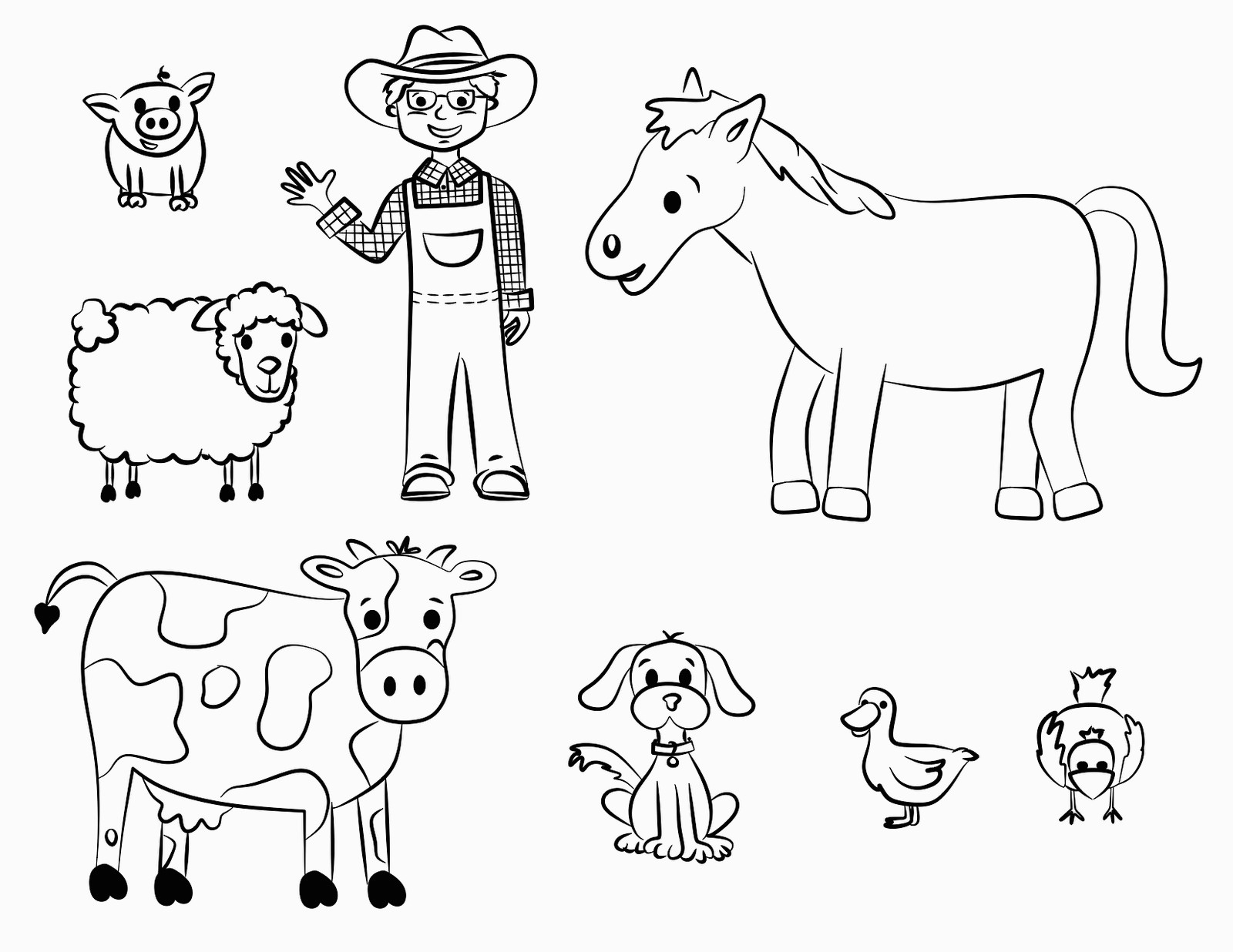 Farm Animal Coloring Sheets | Printable Coloring Pages - Free Printable Farm Animal Pictures