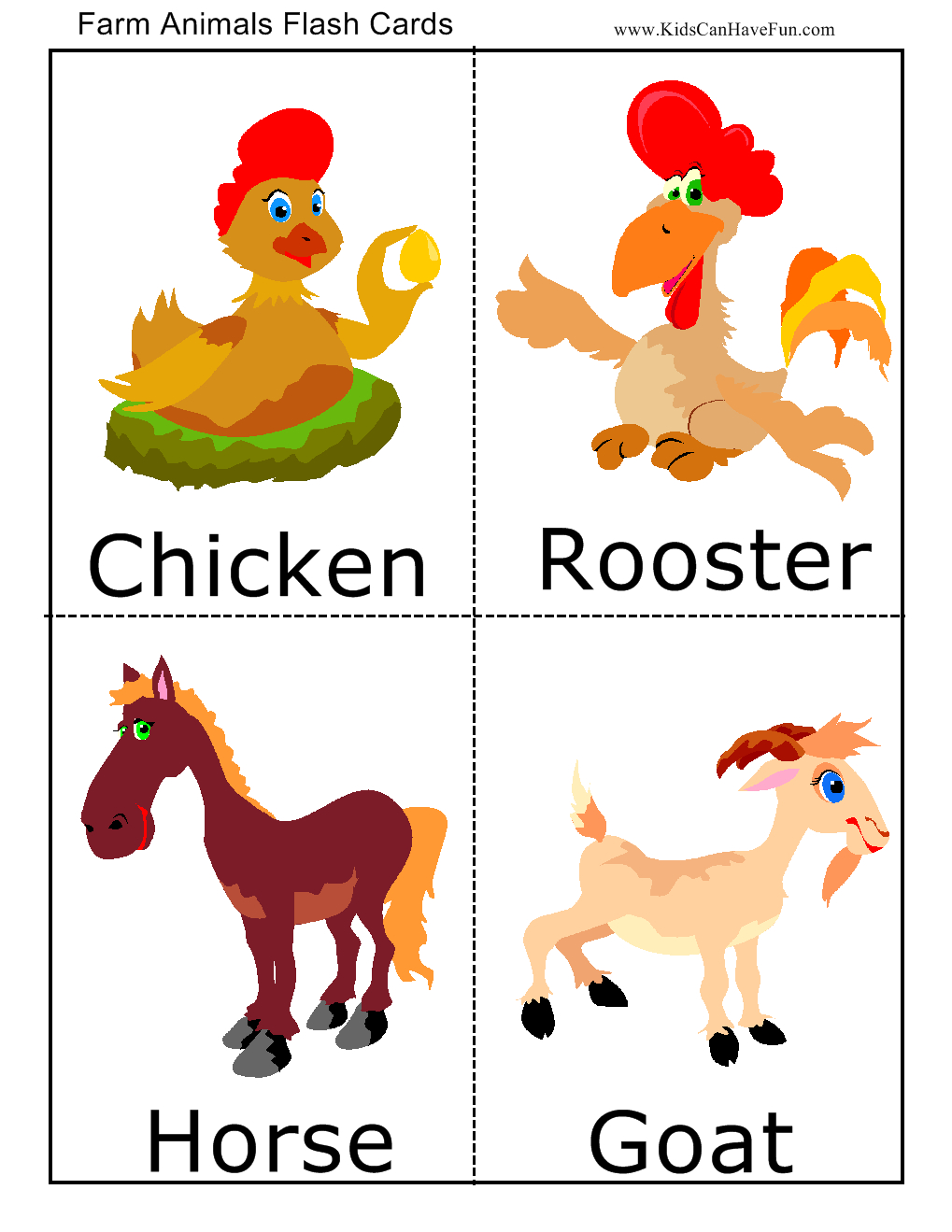 Farm Animal Flashcards | For The Classroom - Free Printable Farm Animal Flash Cards