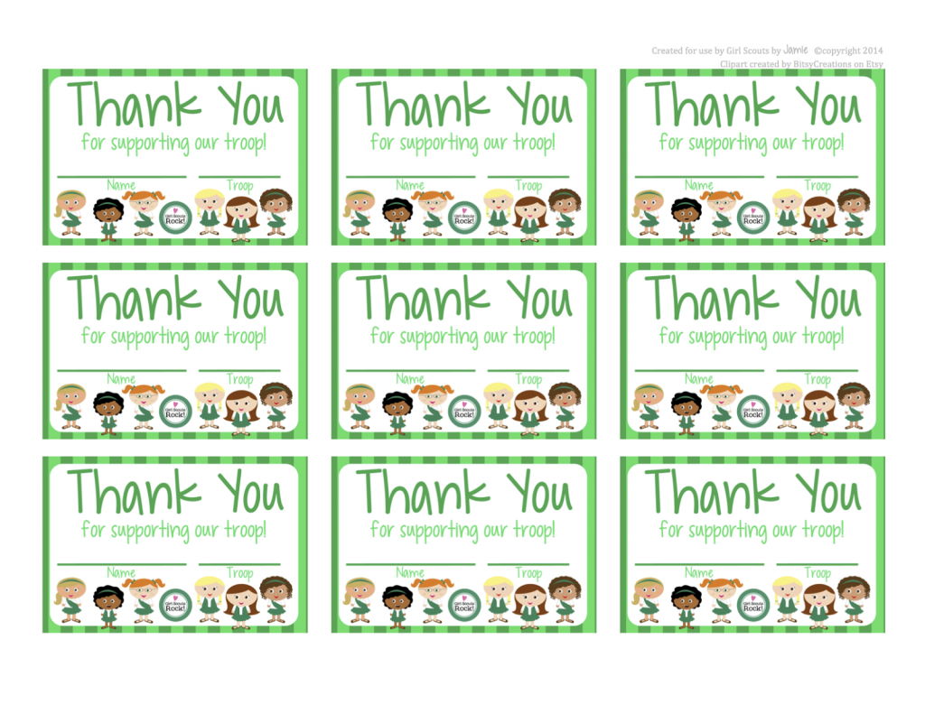 Fashionable Moms: Girl Scouts - Free Printable Thank You Cards In - Eagle Scout Cards Free Printable
