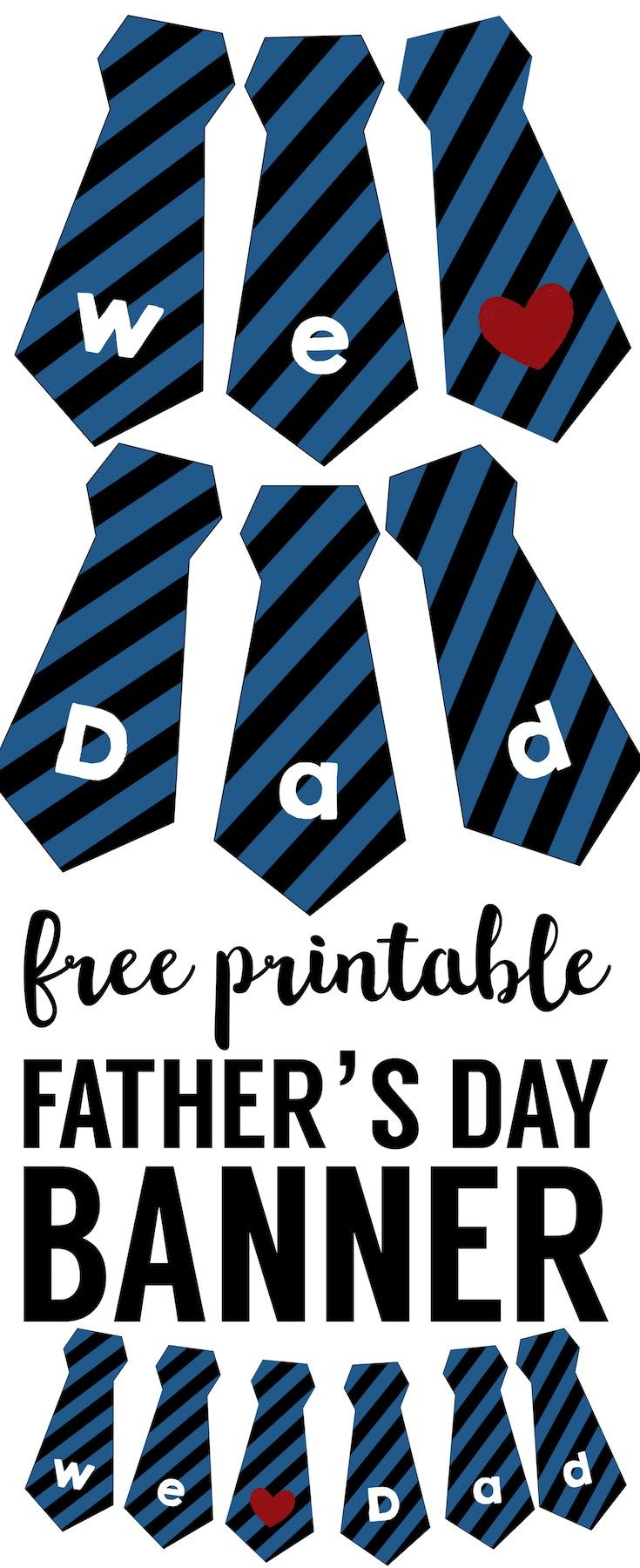 Father&amp;#039;s Day Banner Free Printable | Father&amp;#039;s Day | Pinterest - Free Printable Fathers Day Banners