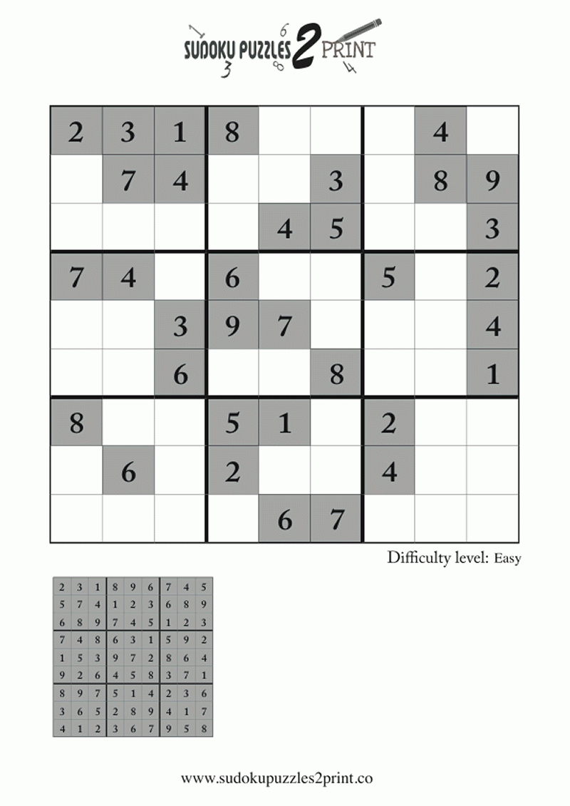 Featured Sudoku Puzzle To Print 5 - Download Printable Sudoku Puzzles Free